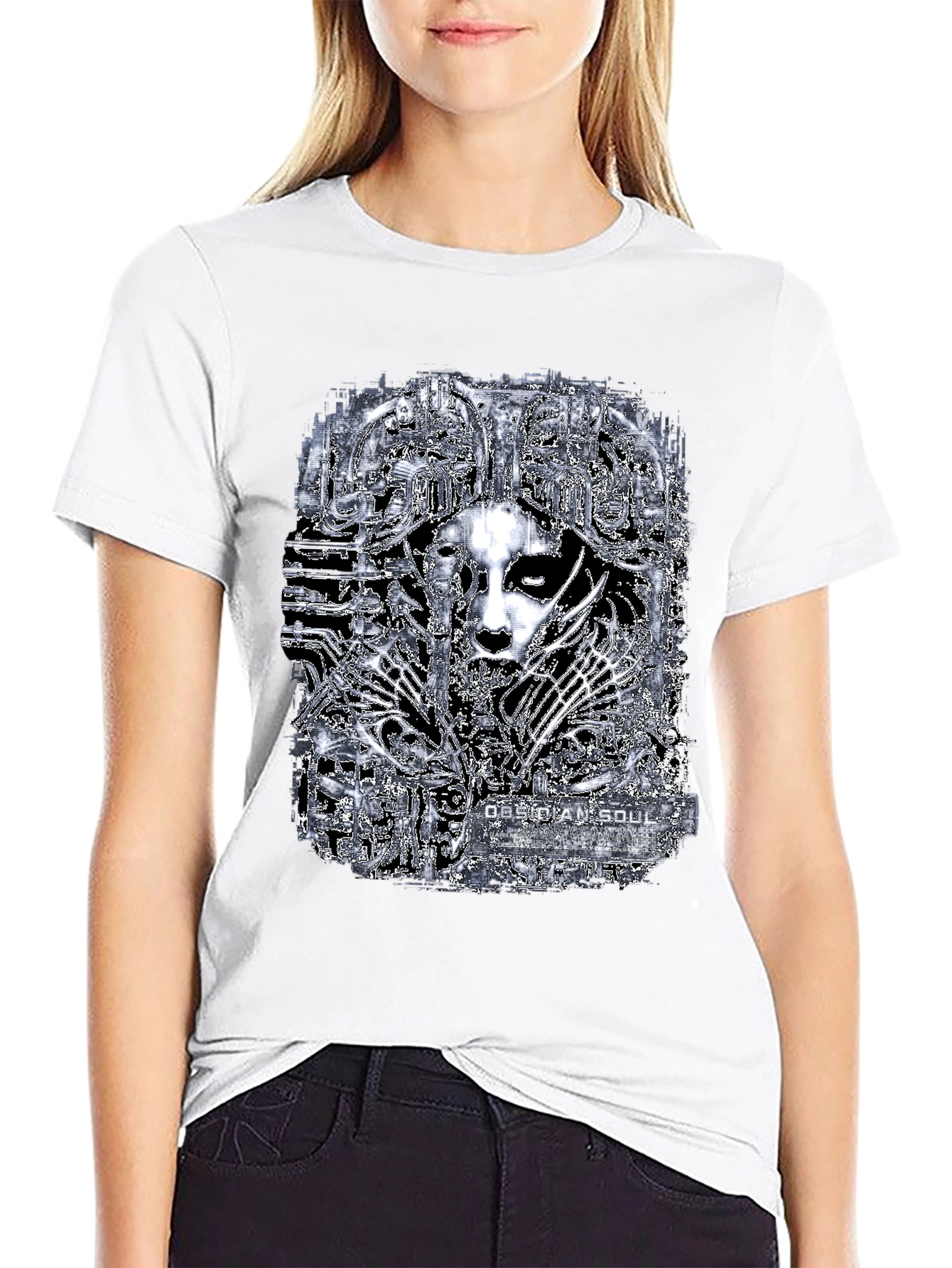 Obsidian Soul Graphic Tee - Dark Fantasy T-Shirt