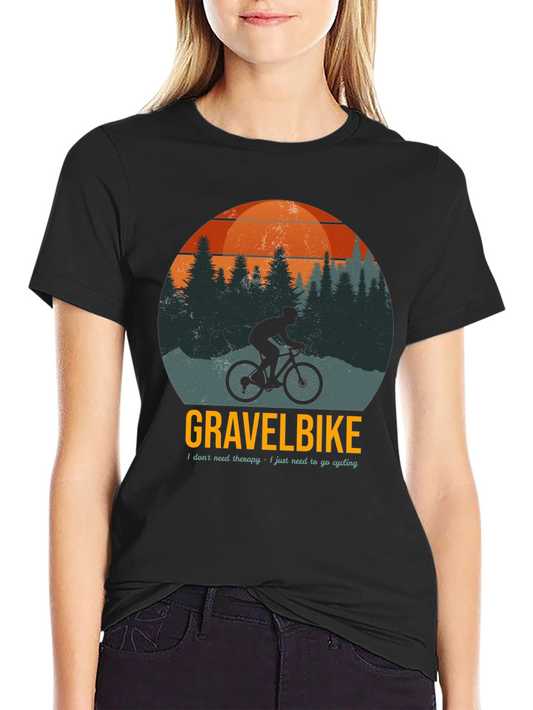 Gravel Bike T-Shirt - Cycling Therapy Tee