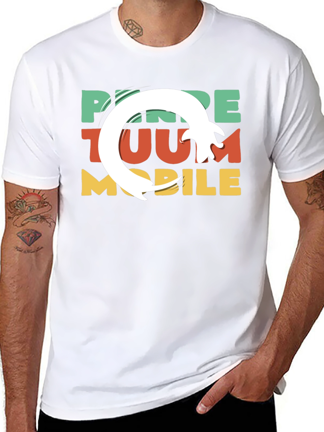 Funky Retro Style Mobile T-Shirt