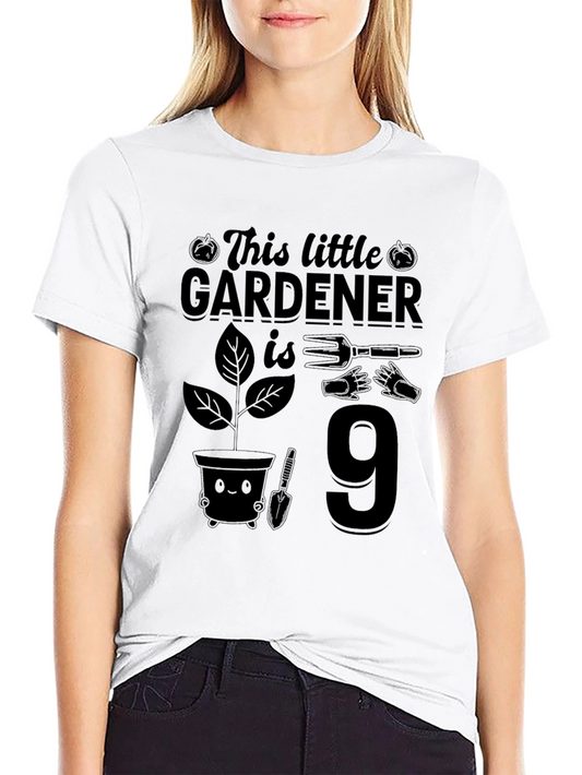 Gardener 9th Birthday T-Shirt - Black
