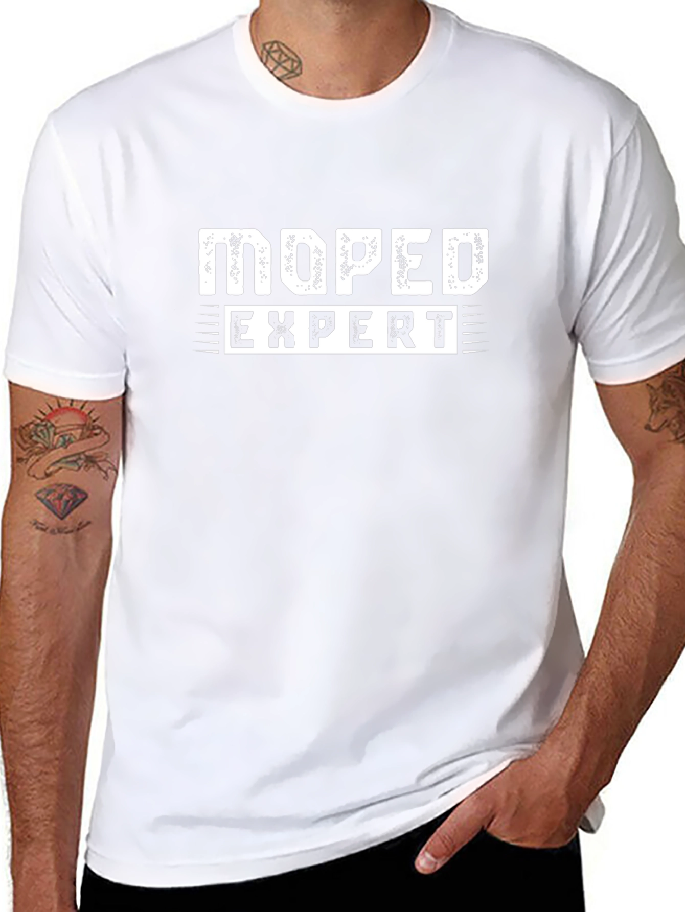 Moped Expert Graphic Tee - Black Cotton T-Shirt