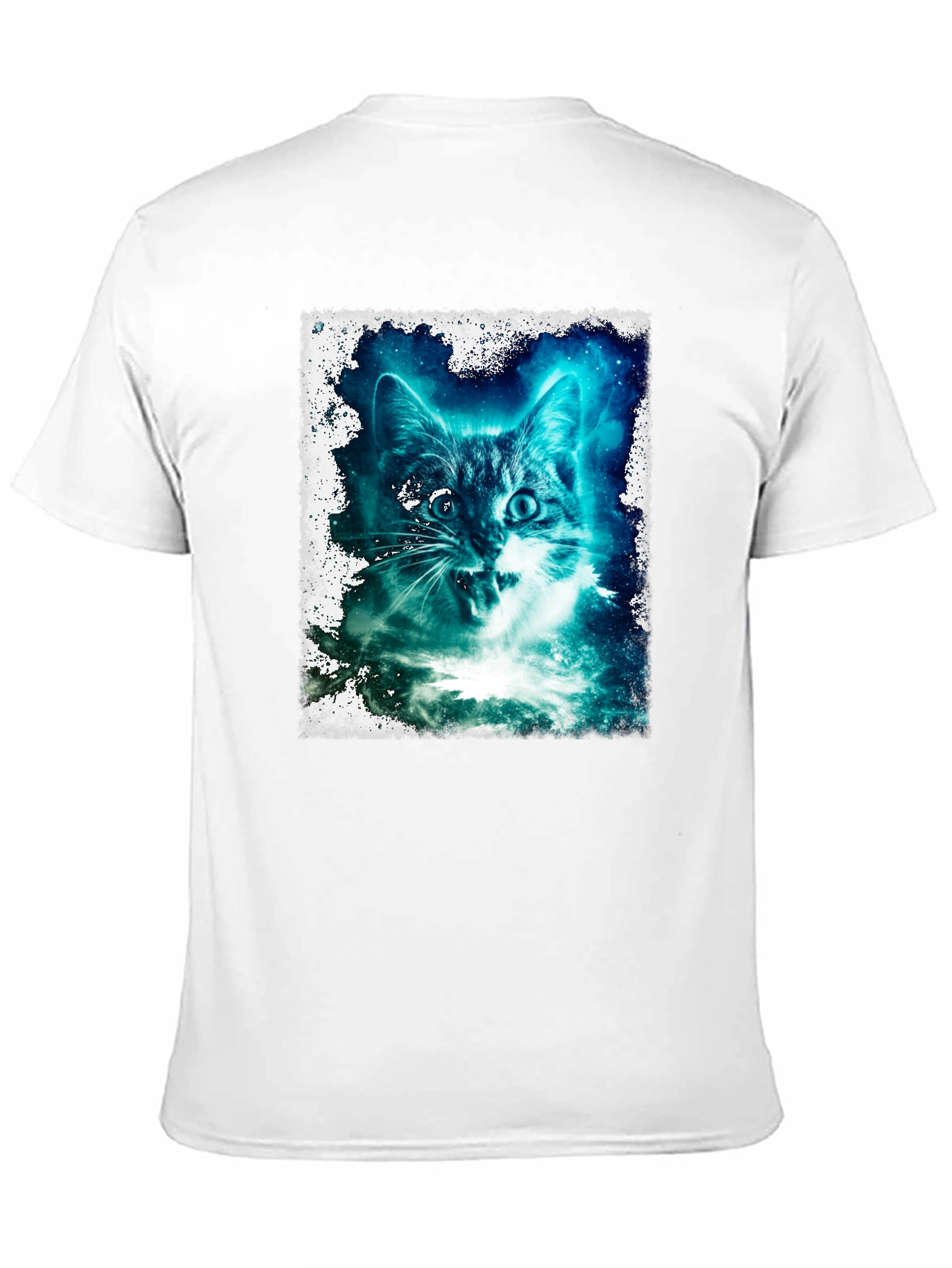 Galactic Cat Graphic Tee - Black T-Shirt
