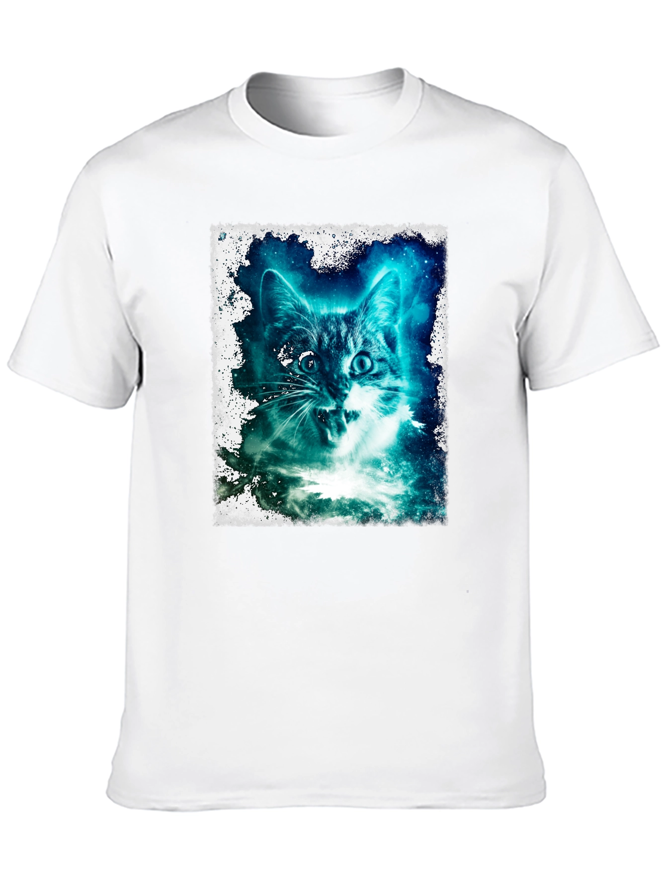 Galactic Cat Graphic Tee - Black T-Shirt