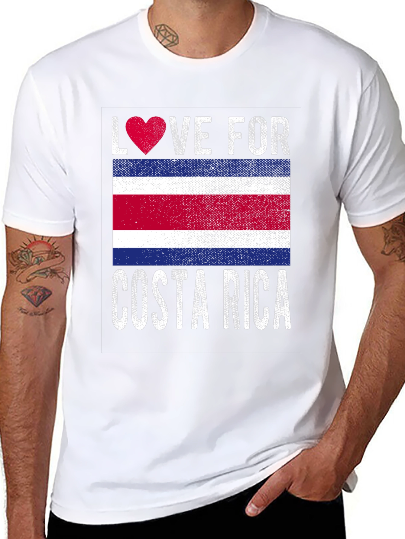 Love for Costa Rica T-Shirt Flag Souvenir