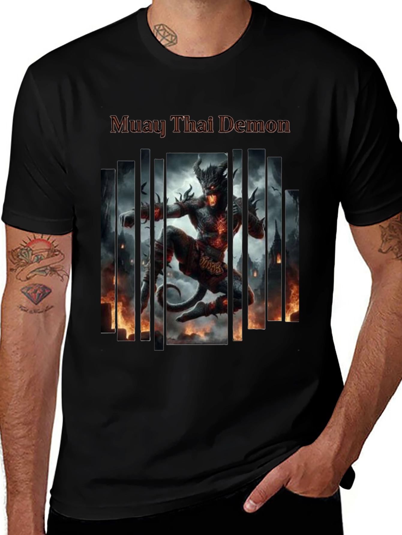 Muay Thai Demon Graphic T-Shirt