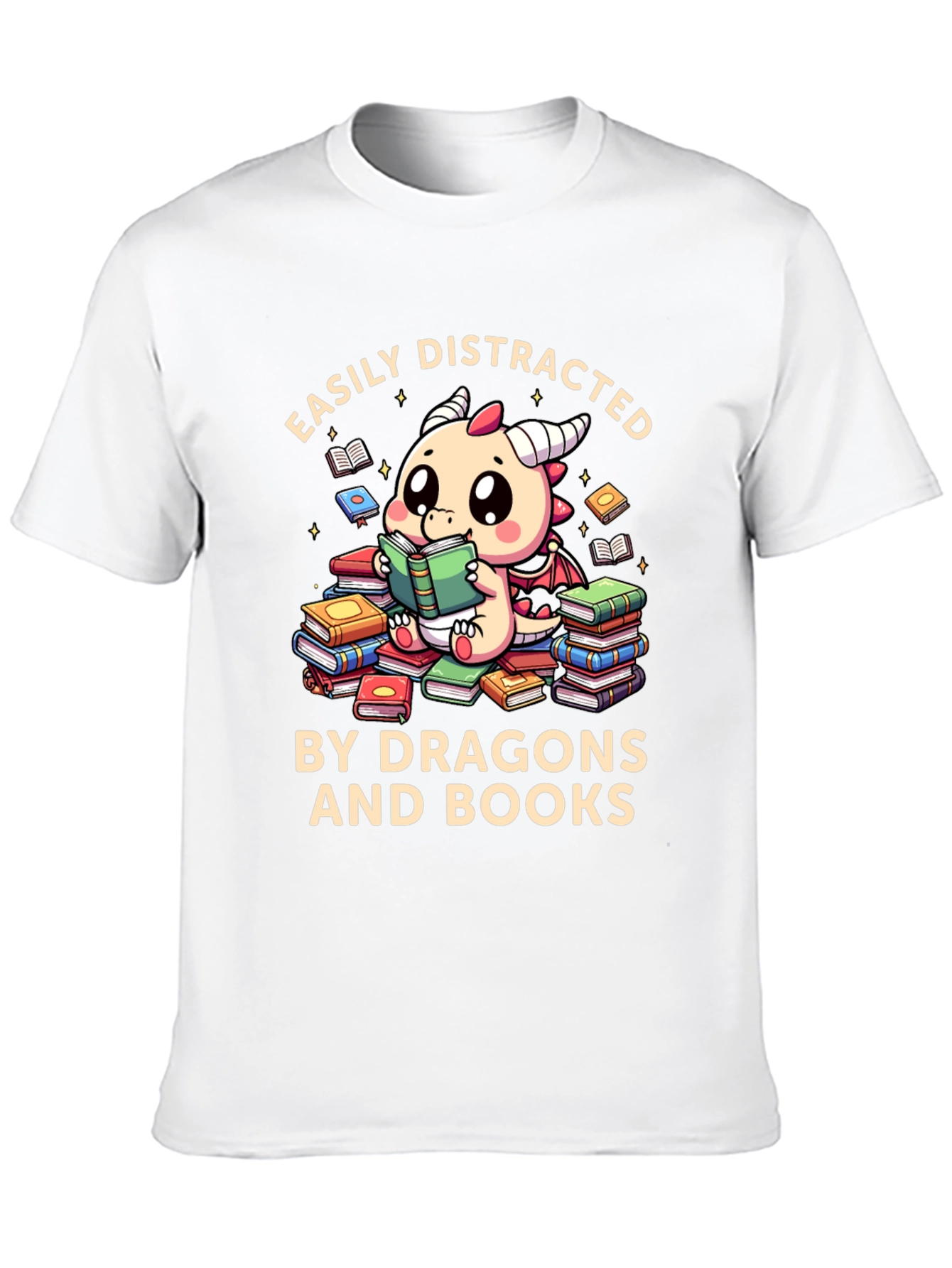 Easily Distracted by Dragons and Books T-Shirt