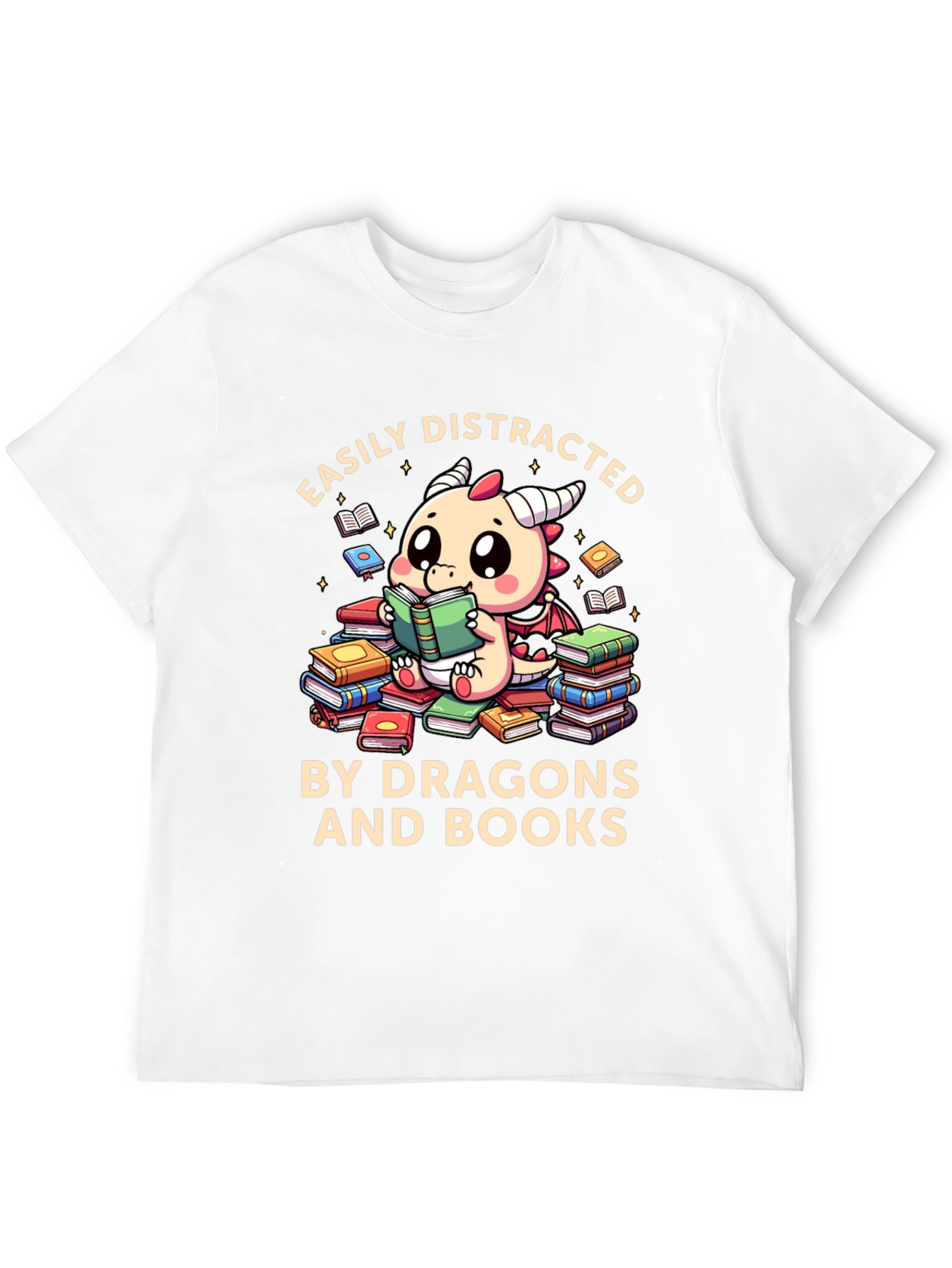 Easily Distracted by Dragons and Books T-Shirt