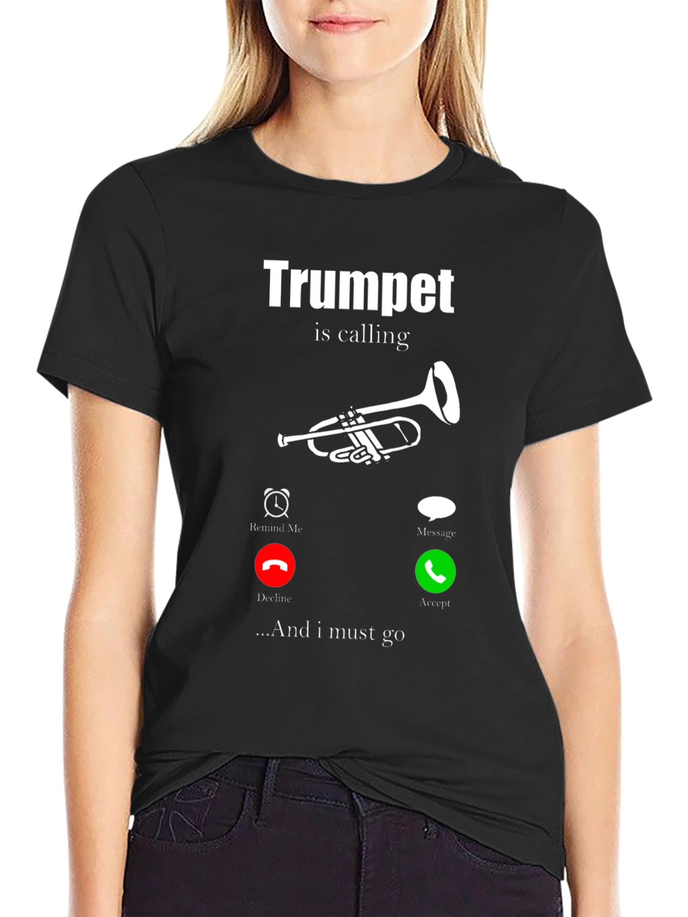 Trumpet Calling Graphic Tee - Musician Humor T-Shirt