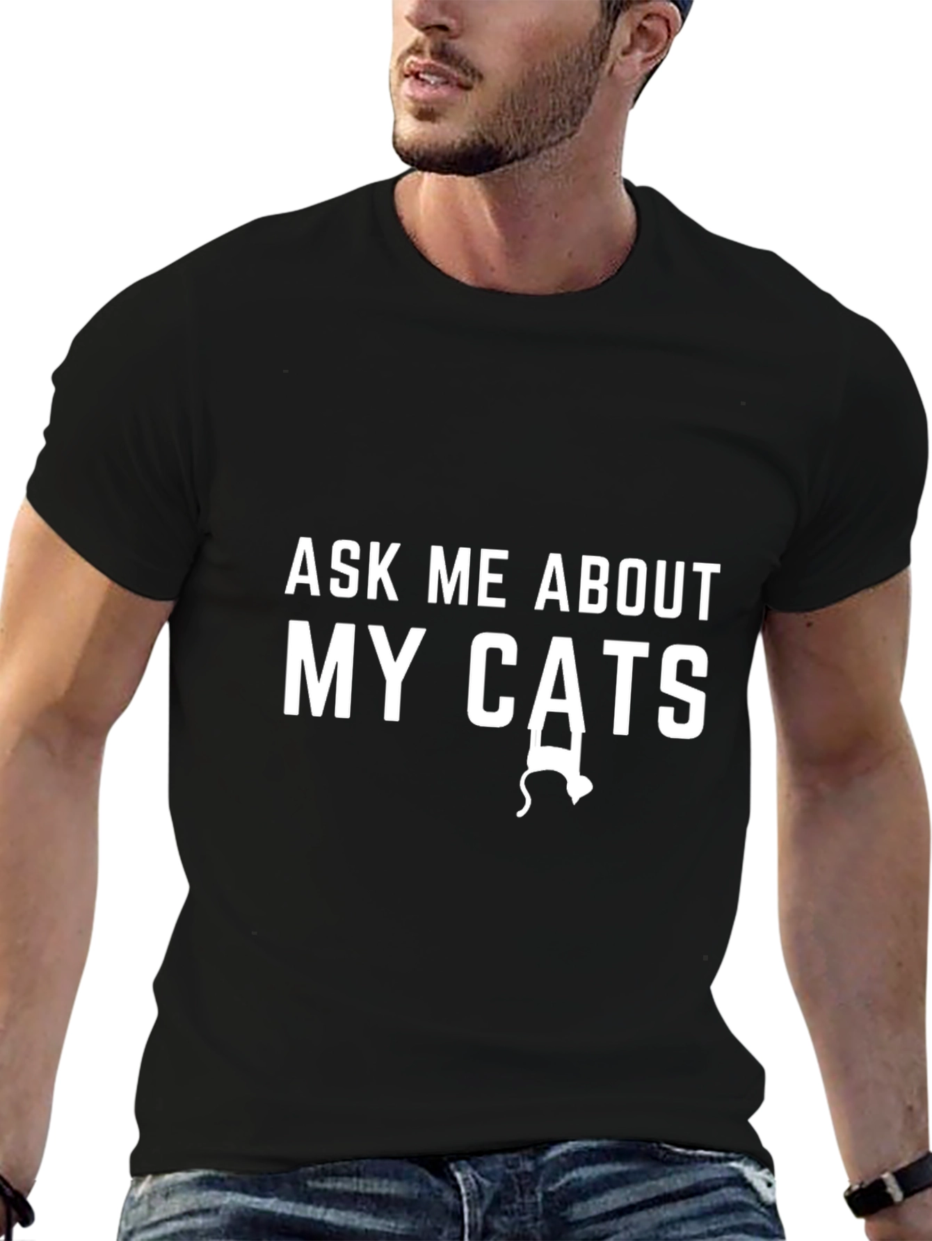 Ask Me About My Cats Graphic T-Shirt