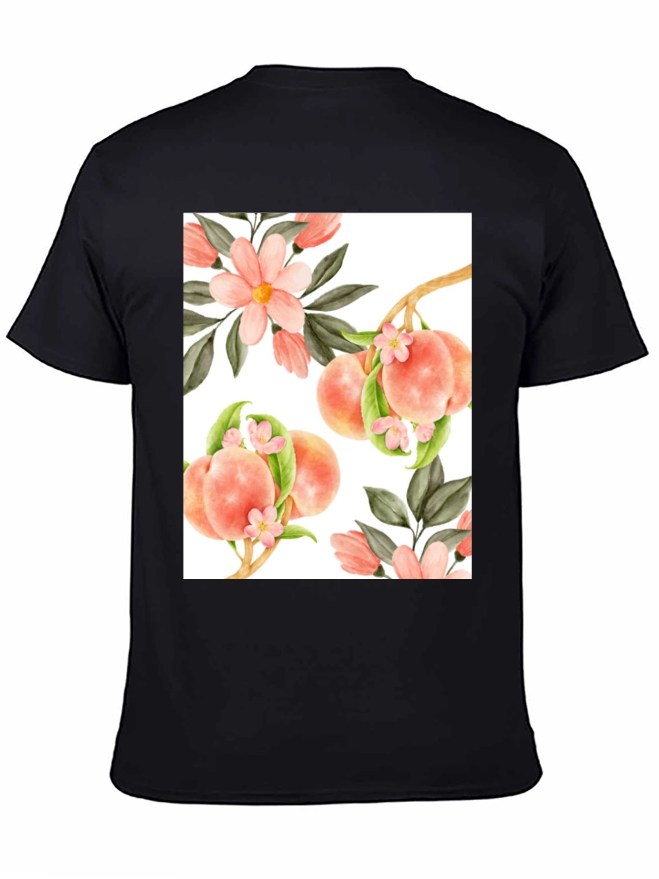 Peach Floral T-Shirt - Unique Design