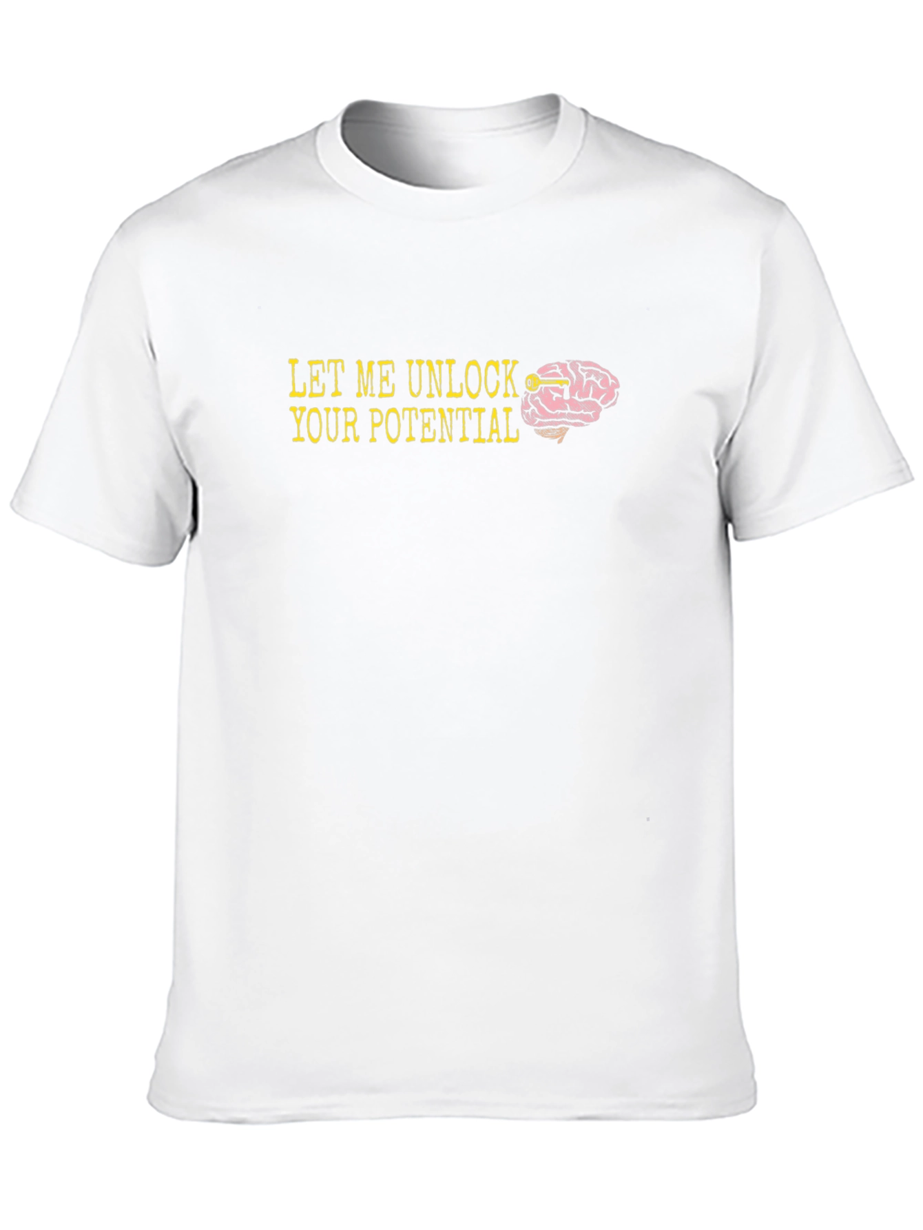 Unlock Your Potential T-Shirt - Brain & Key Design