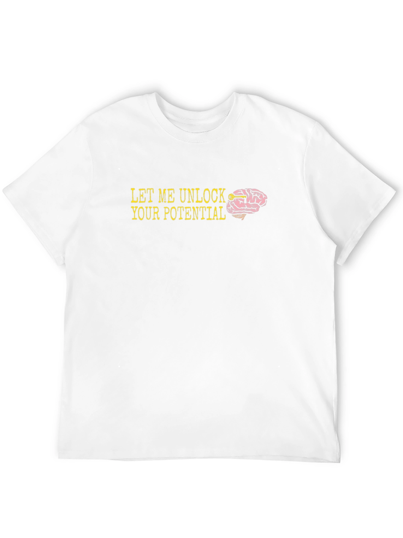 Unlock Your Potential T-Shirt - Brain & Key Design