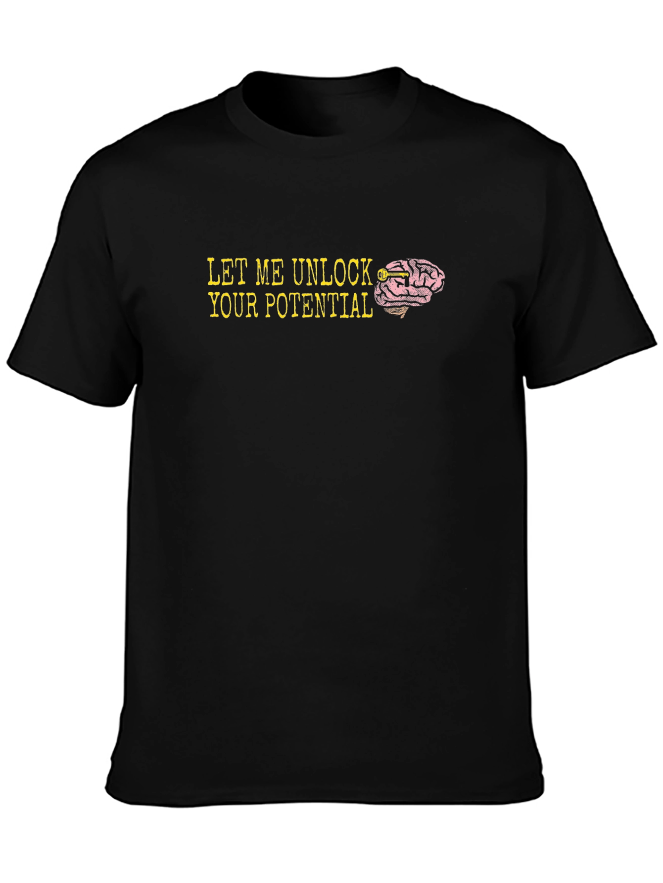 Unlock Your Potential T-Shirt - Brain & Key Design