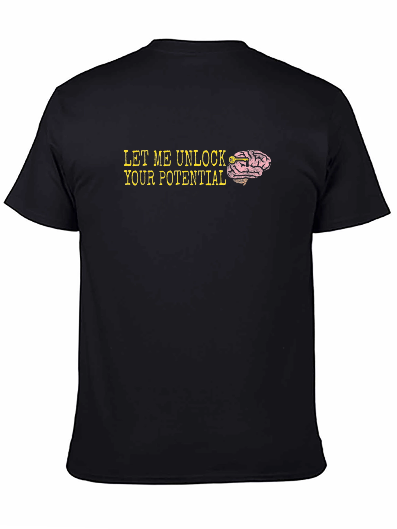 Unlock Your Potential T-Shirt - Brain & Key Design