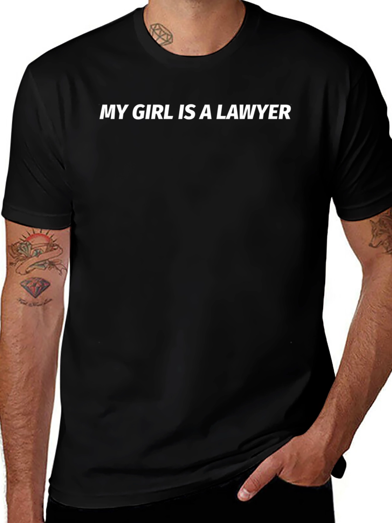 My Girl Is A Lawyer - Novelty Graphic T-Shirt