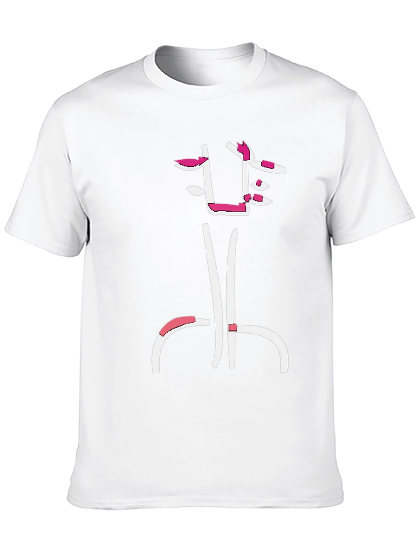 Abstract Face Black T-Shirt