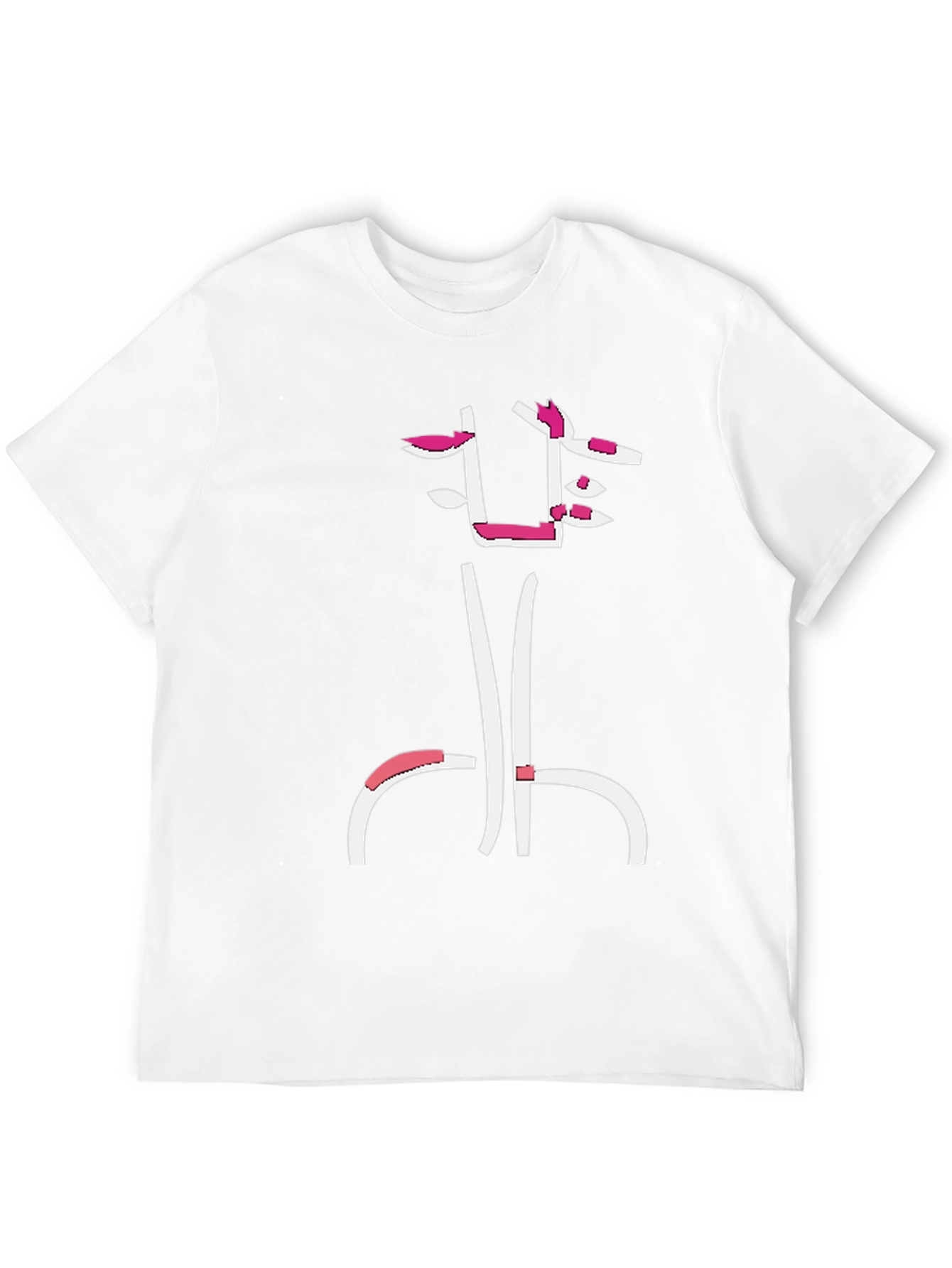 Abstract Face Black T-Shirt