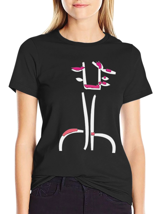 Abstract Face Black T-Shirt