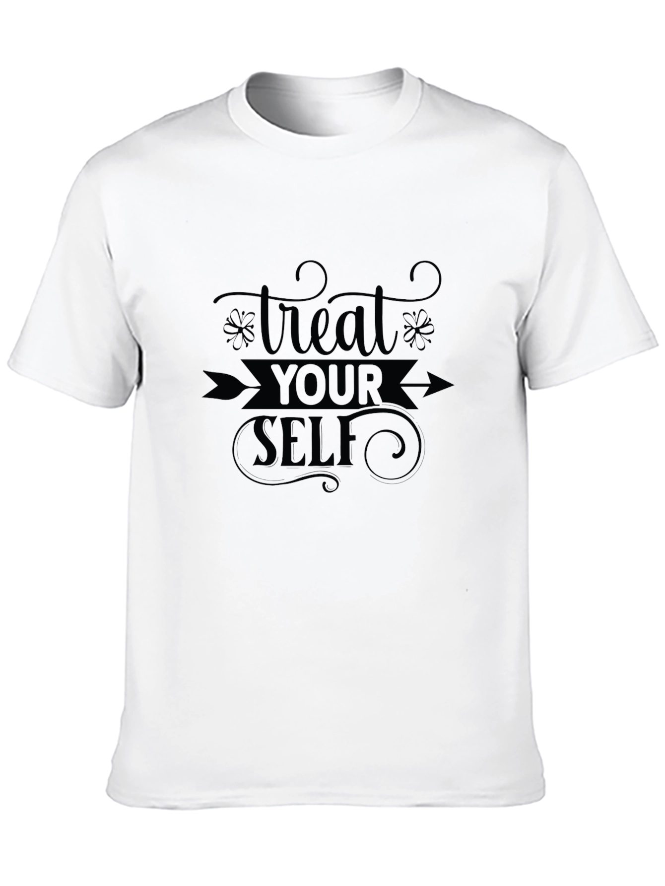 Treat Yourself Graphic Tee - Premium Black T-Shirt