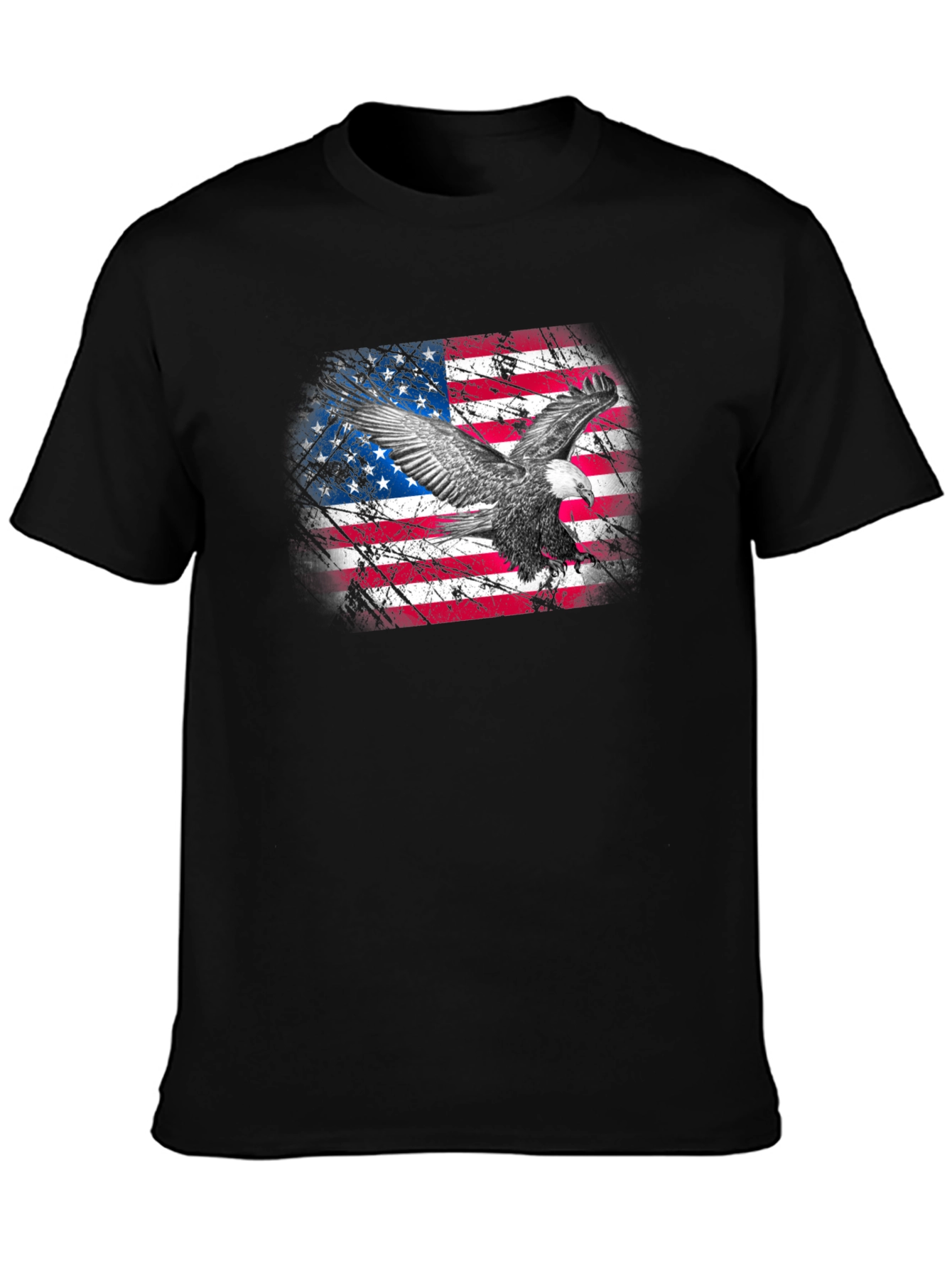 American Flag Eagle Graphic T-Shirt