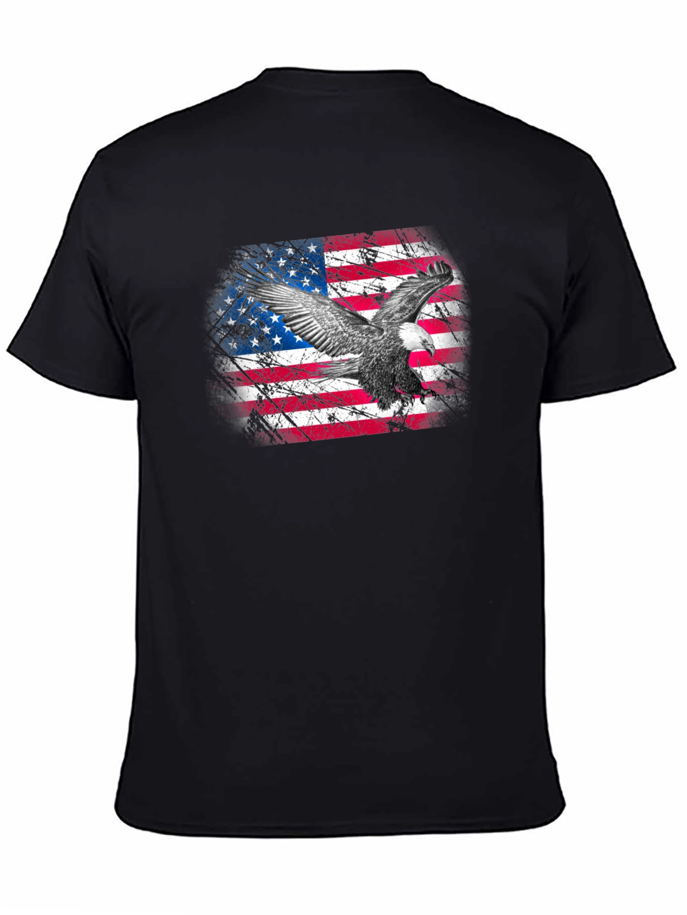 American Flag Eagle Graphic T-Shirt