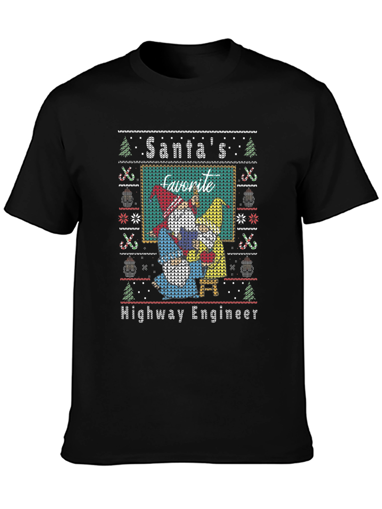 Santas Favorite Highway Engineer Christmas Sweater T-Shirt