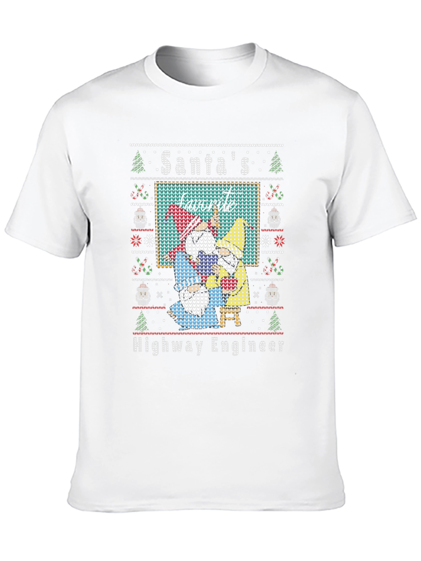 Santas Favorite Highway Engineer Christmas Sweater T-Shirt