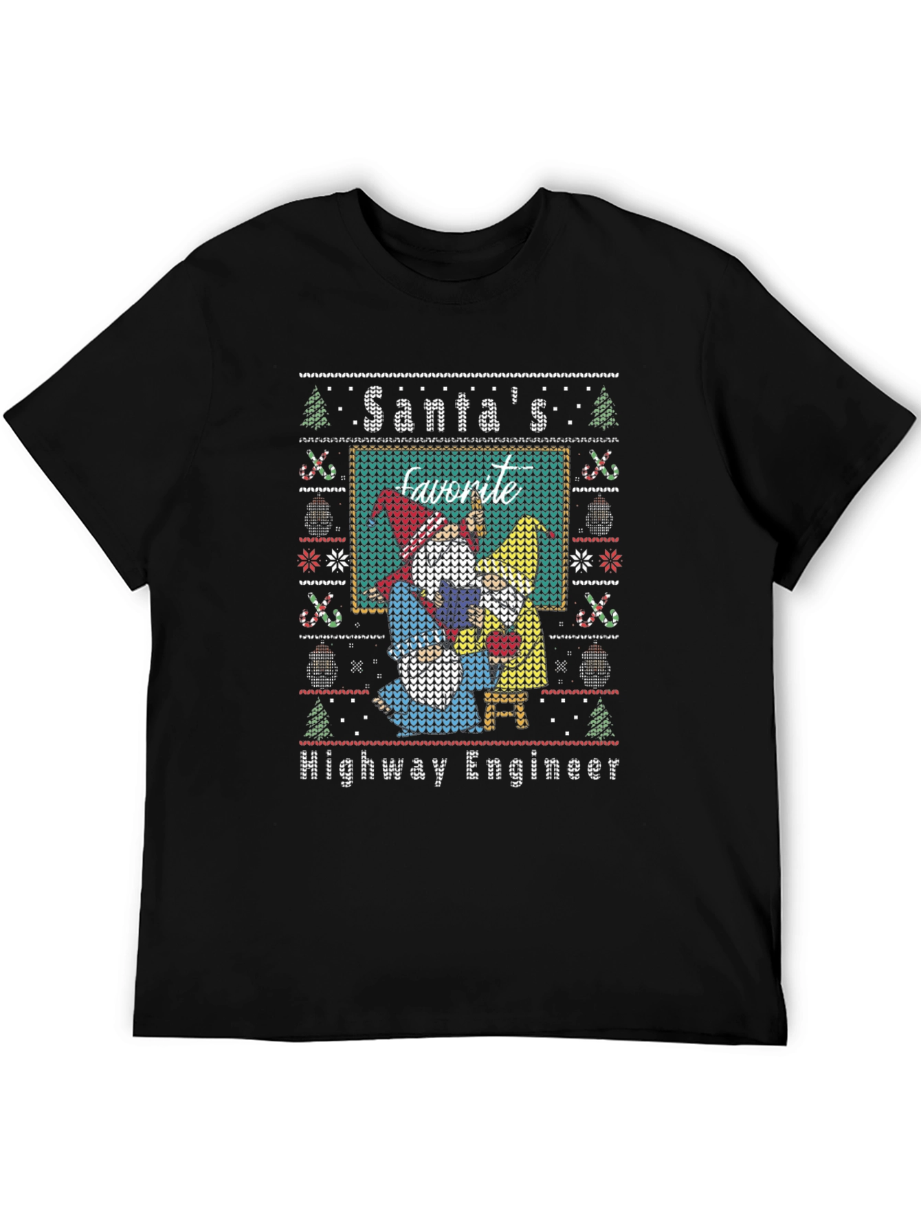 Santas Favorite Highway Engineer Christmas Sweater T-Shirt