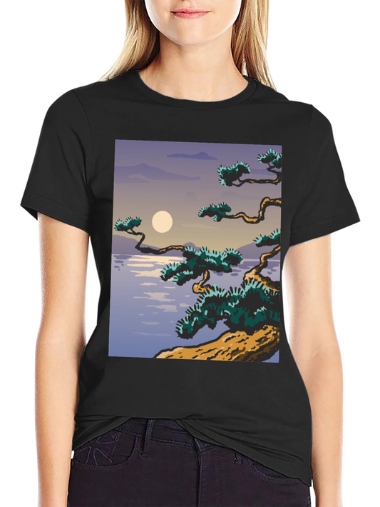 Artistic Japanese Scene Graphic Tee