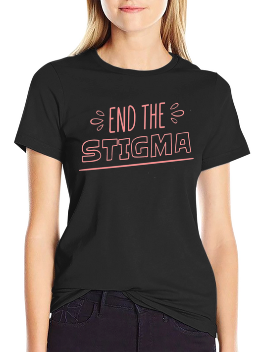 End The Stigma Black T-Shirt - Mental Health Awareness