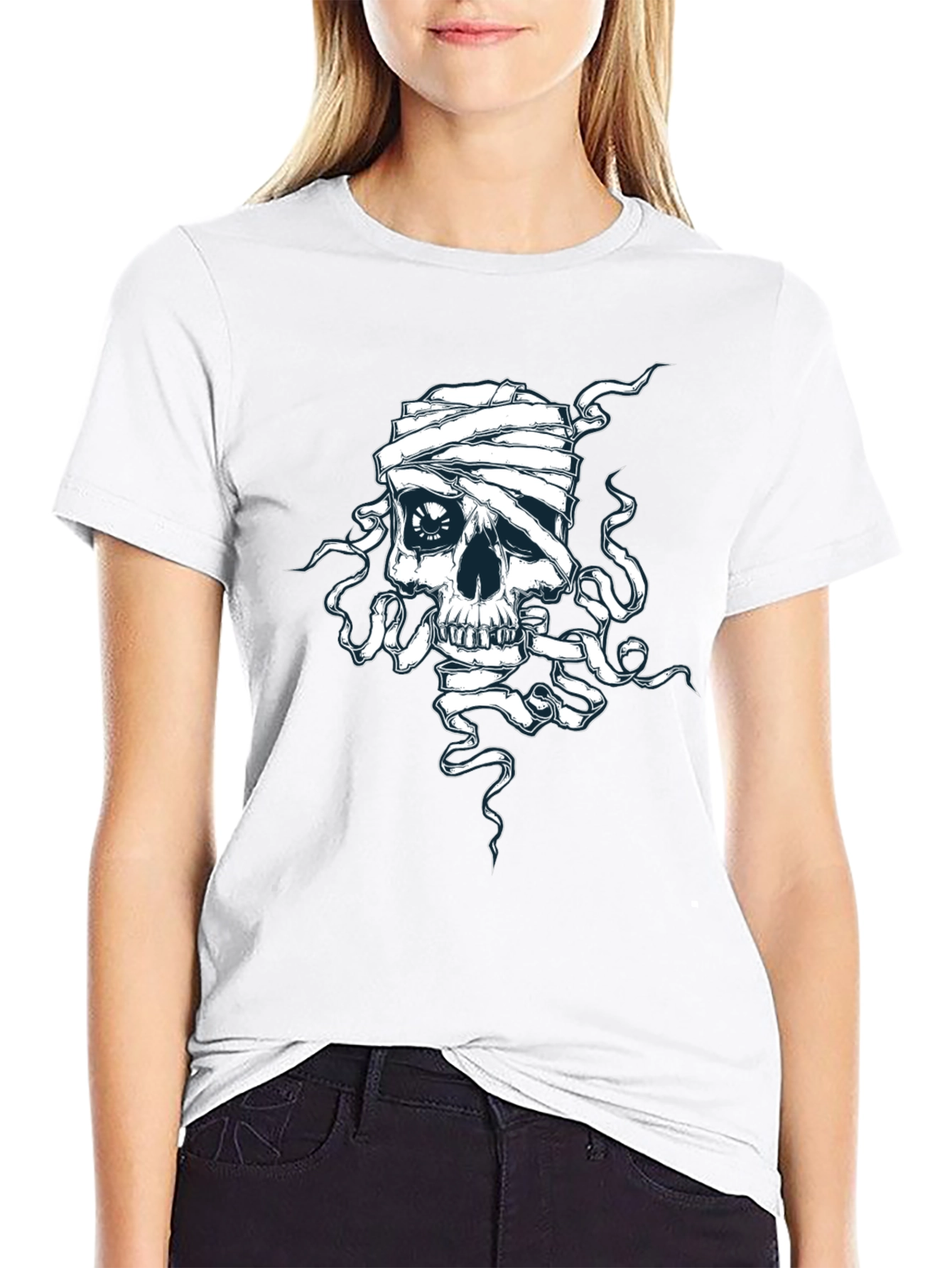 Skull Mummy Graphic Tee