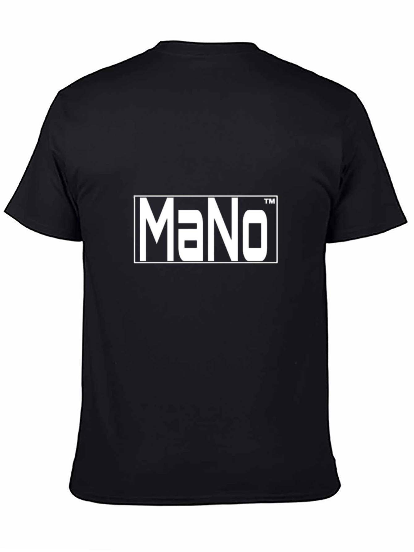 MaNo Graphic Print Black T-Shirt Casual Wear