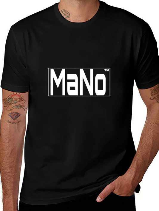MaNo Graphic Print Black T-Shirt Casual Wear
