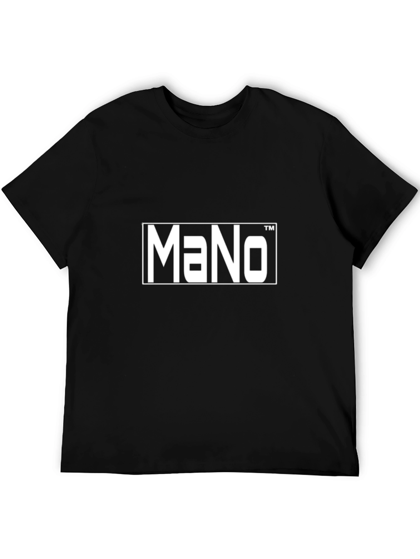 MaNo Graphic Print Black T-Shirt Casual Wear