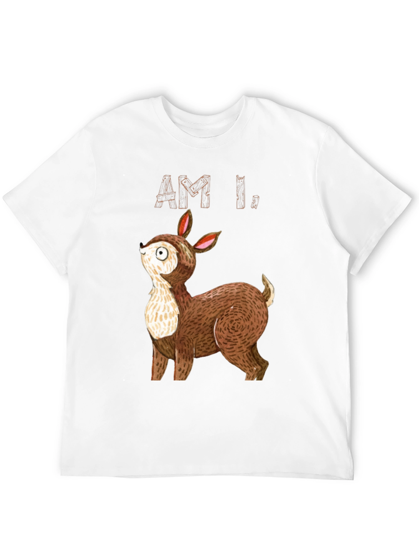 Am I Deer? Graphic Tee - Black Cotton T-Shirt