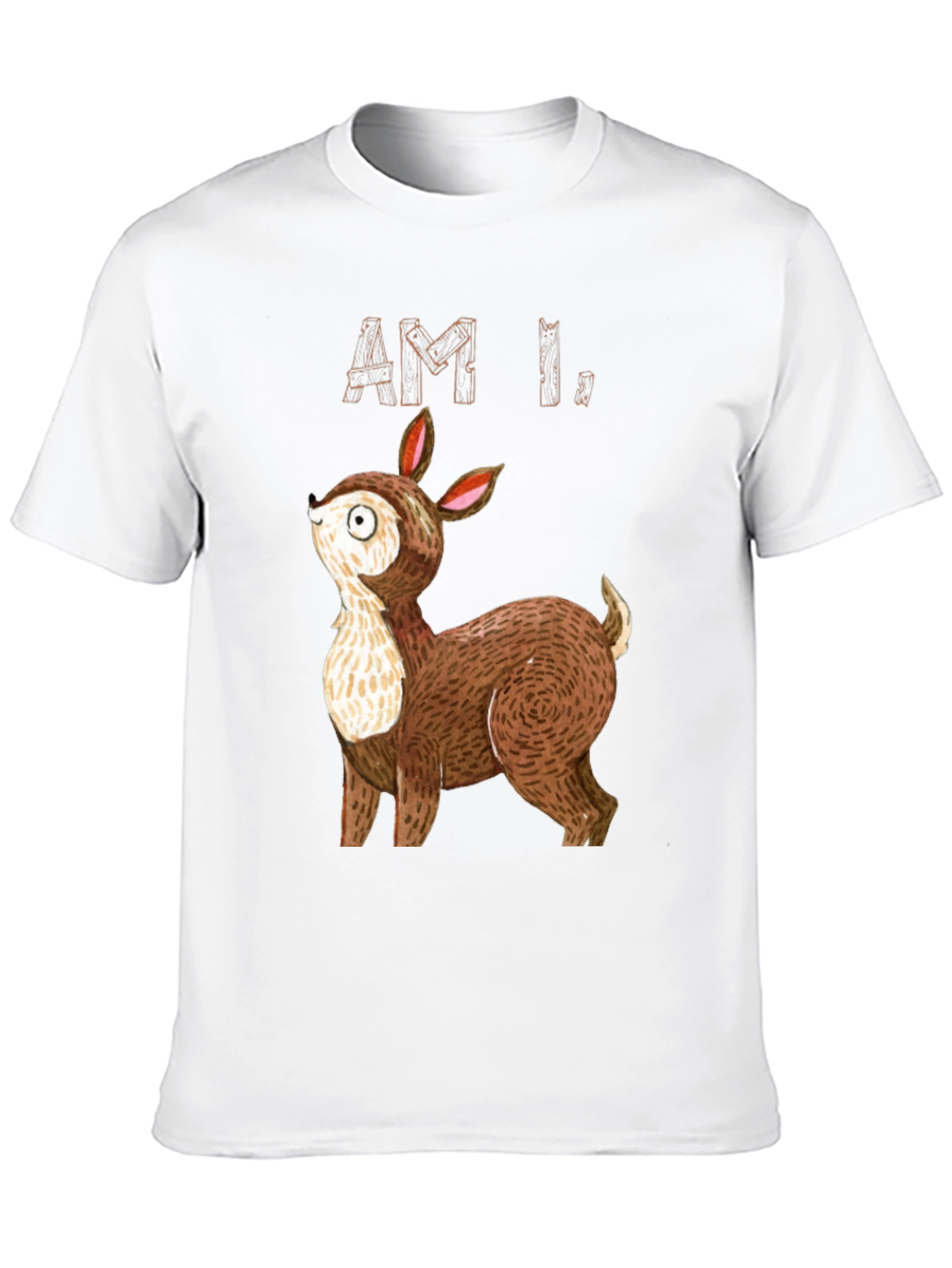 Am I Deer? Graphic Tee - Black Cotton T-Shirt
