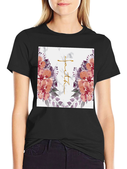 Floral Faith Graphic Tee - Stylish Christian T-Shirt