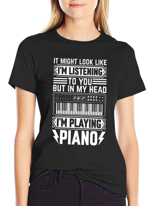 Funny Piano Player T-Shirt - Im Playing Piano