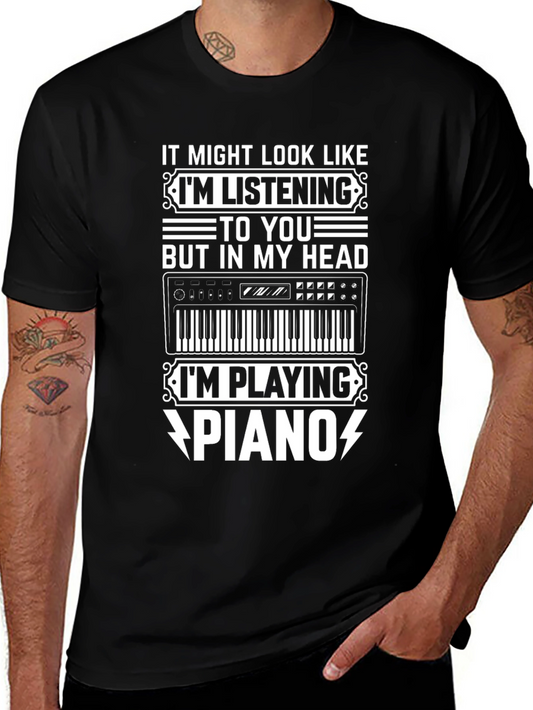 Funny Piano Player T-Shirt - Im Playing Piano