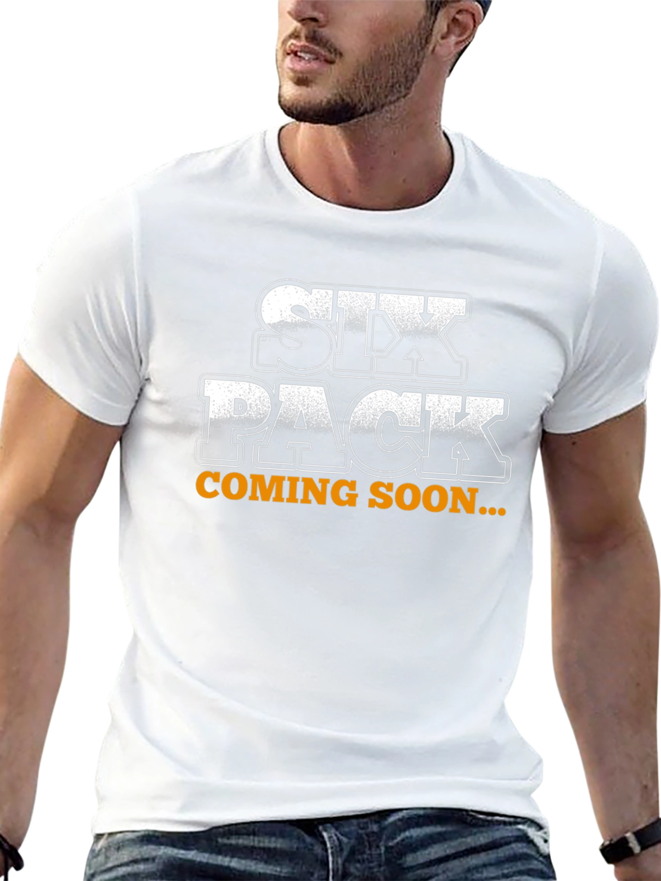 Six Pack Coming Soon Funny Graphic Tee