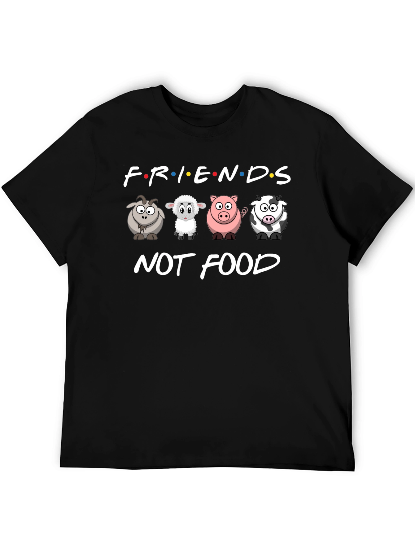 Friends Not Food T-Shirt Vegan Animal Lover Tee