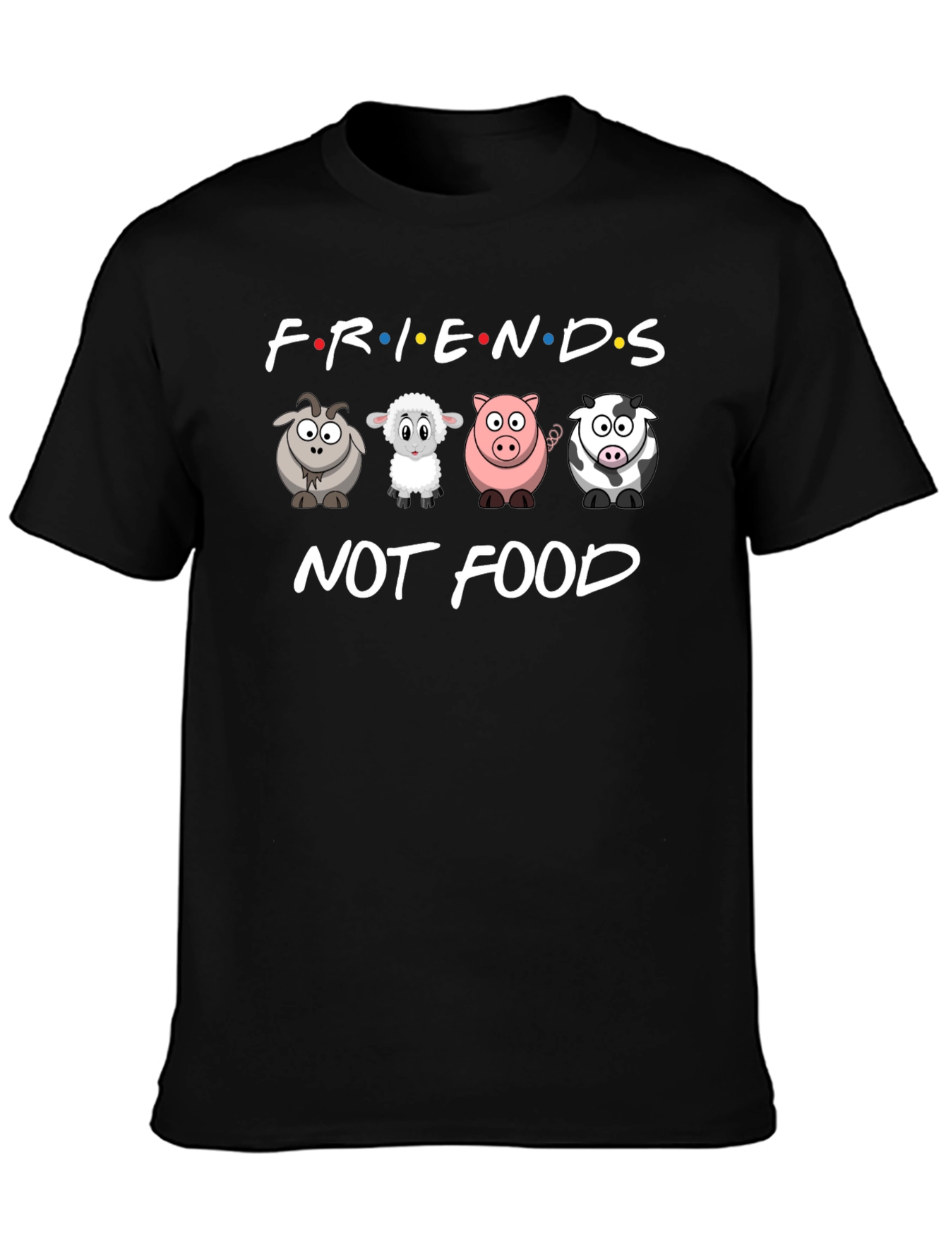 Friends Not Food T-Shirt Vegan Animal Lover Tee