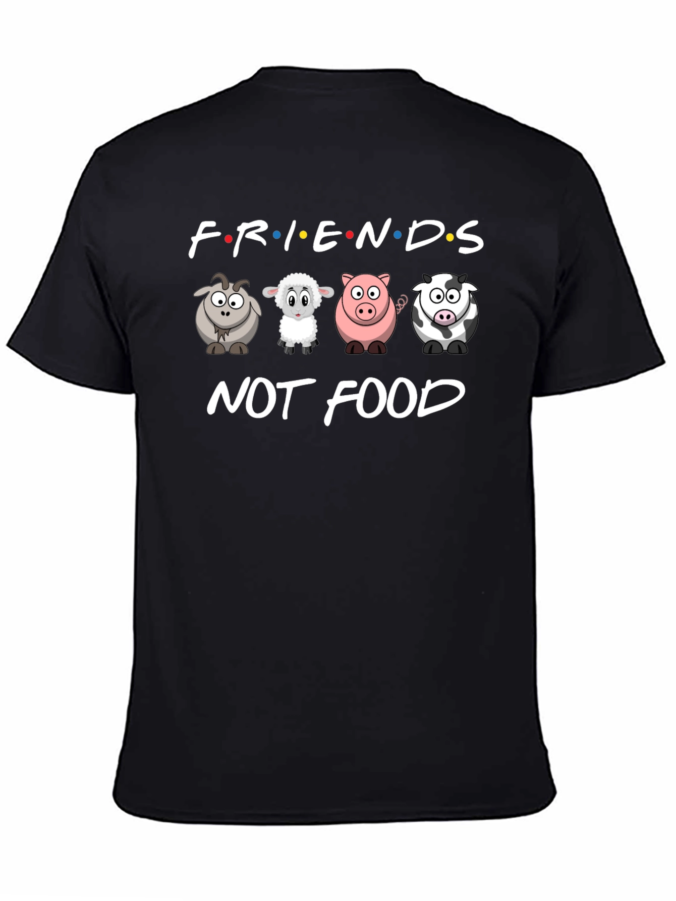 Friends Not Food T-Shirt Vegan Animal Lover Tee