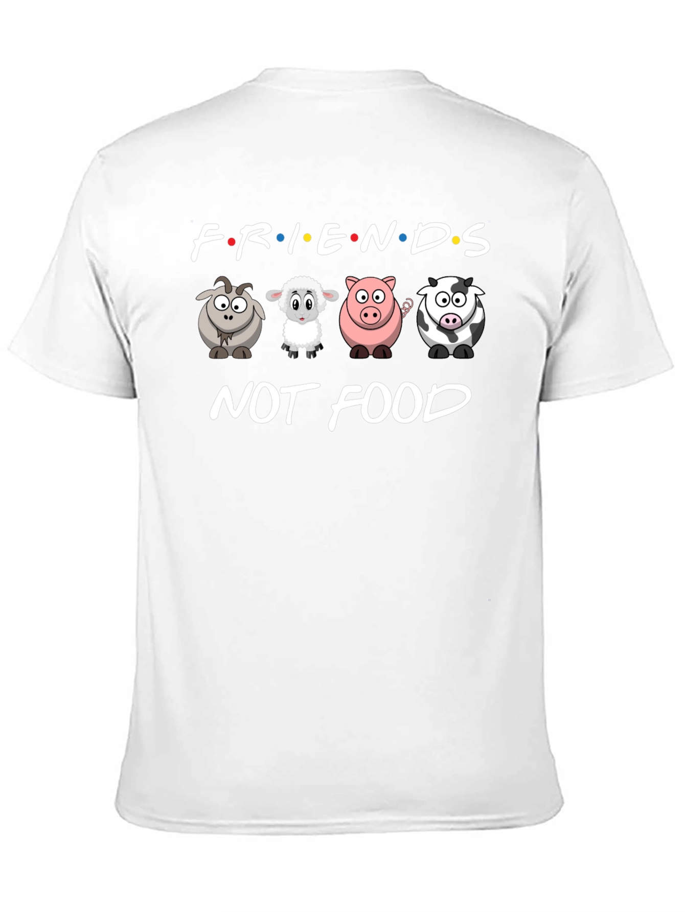 Friends Not Food T-Shirt Vegan Animal Lover Tee