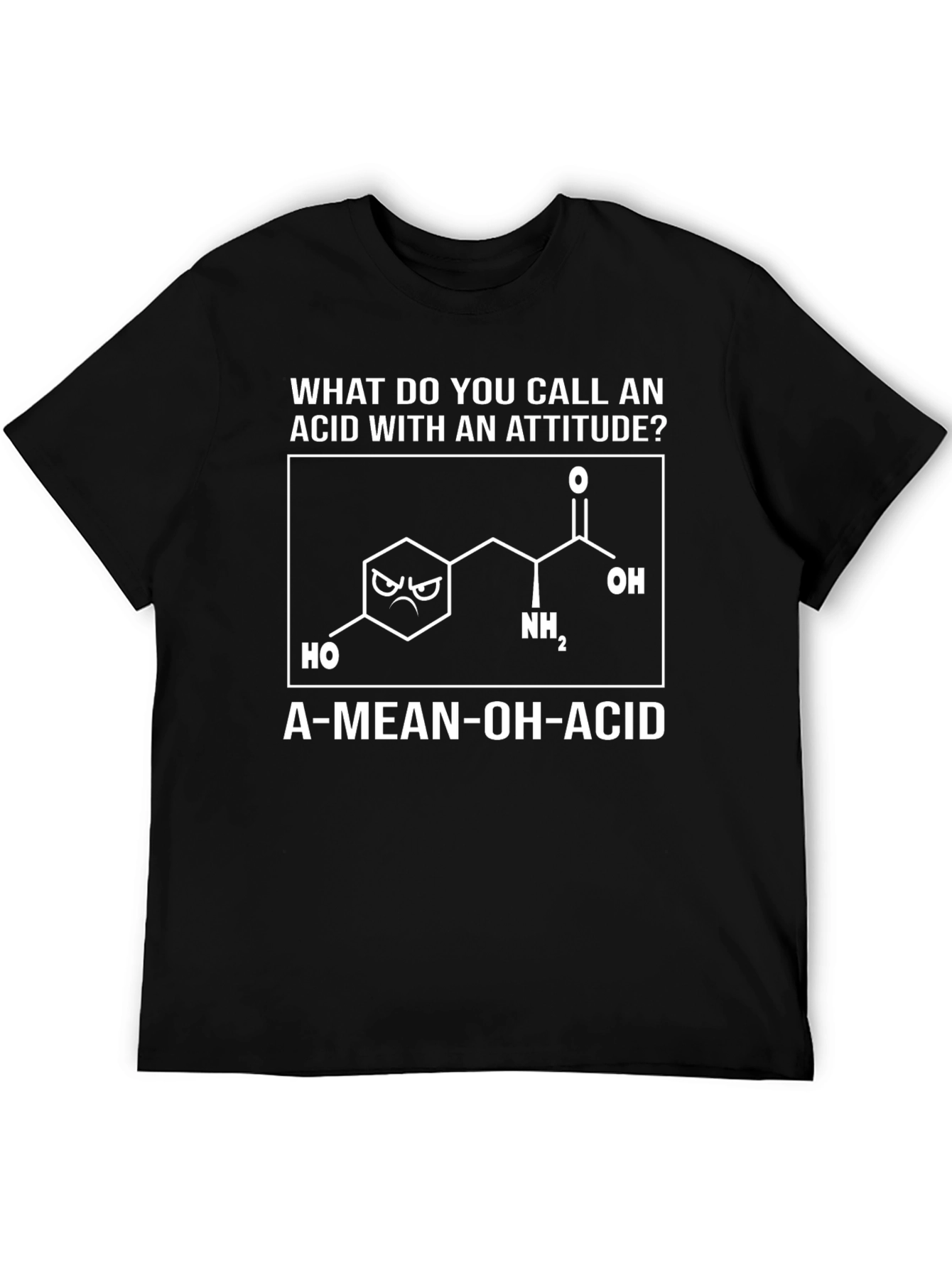 A-Mean-Oh-Acid T-Shirt: Funny Science Pun Tee