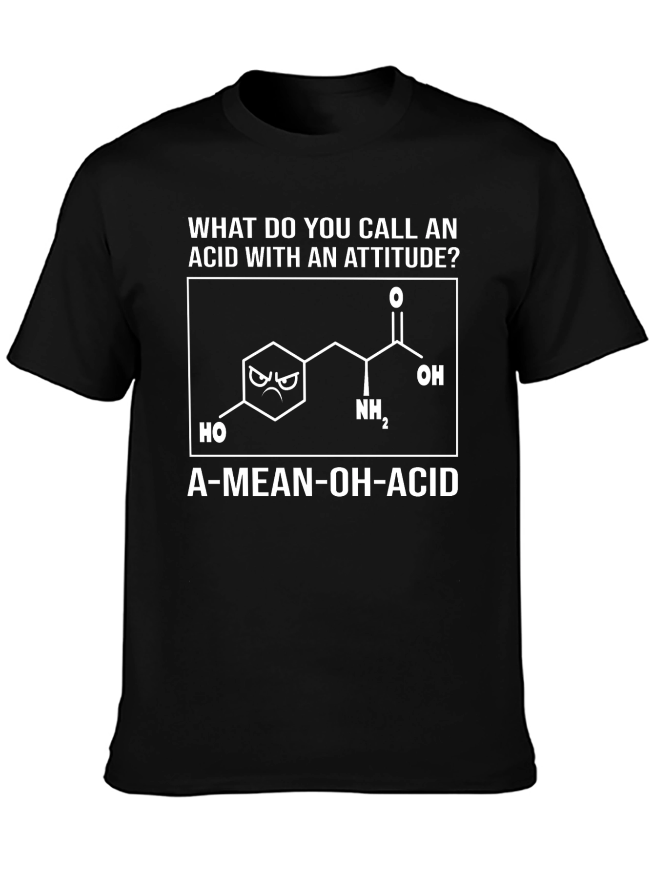 A-Mean-Oh-Acid T-Shirt: Funny Science Pun Tee