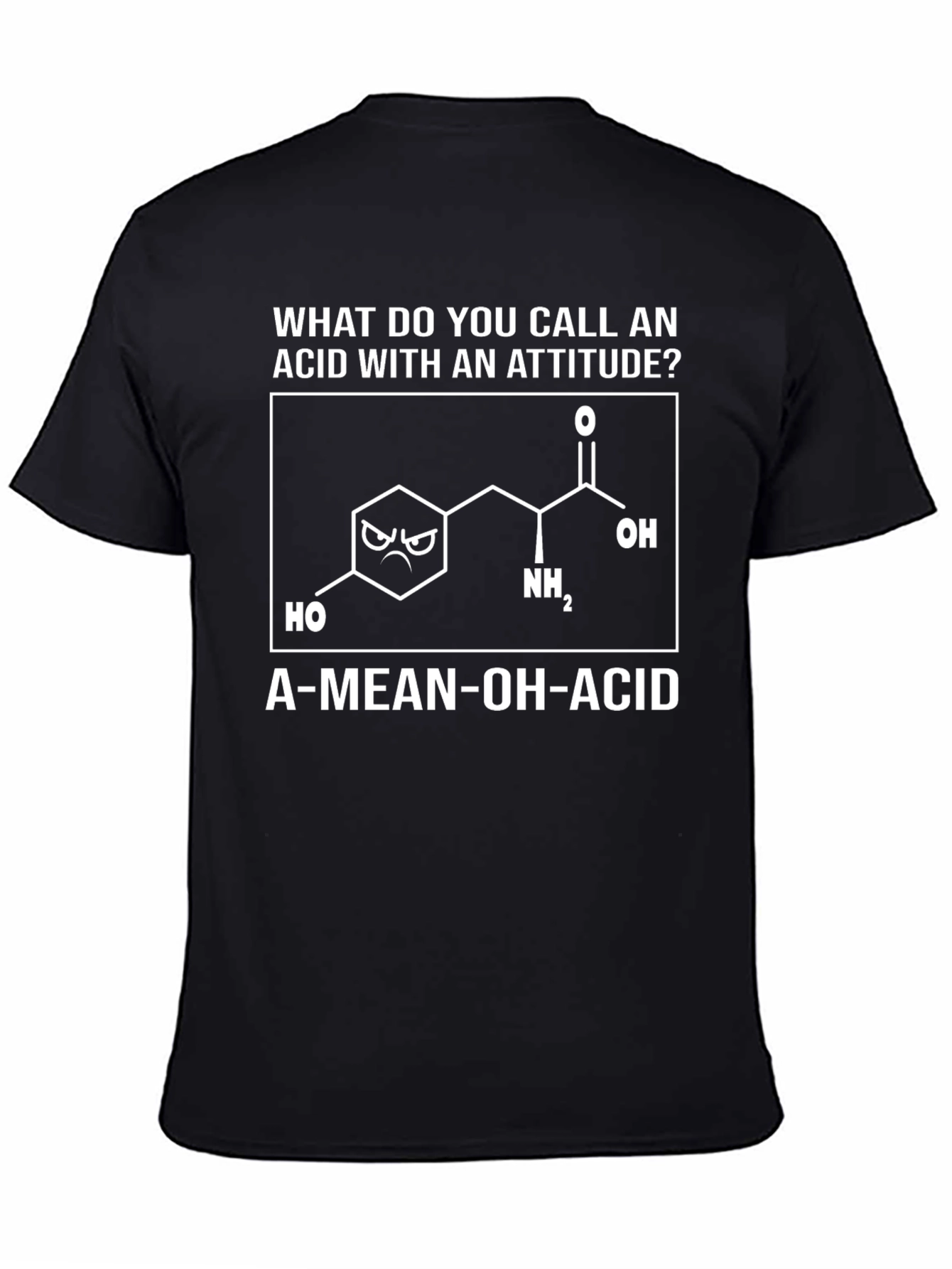 A-Mean-Oh-Acid T-Shirt: Funny Science Pun Tee