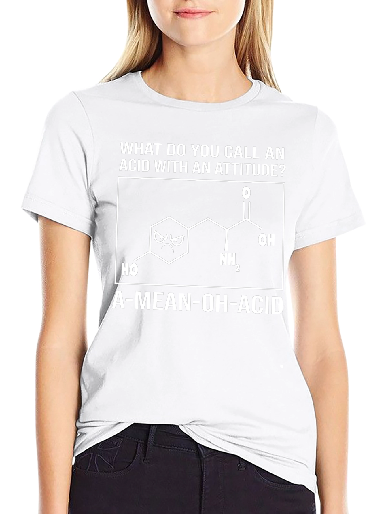 A-Mean-Oh-Acid T-Shirt: Funny Science Pun Tee