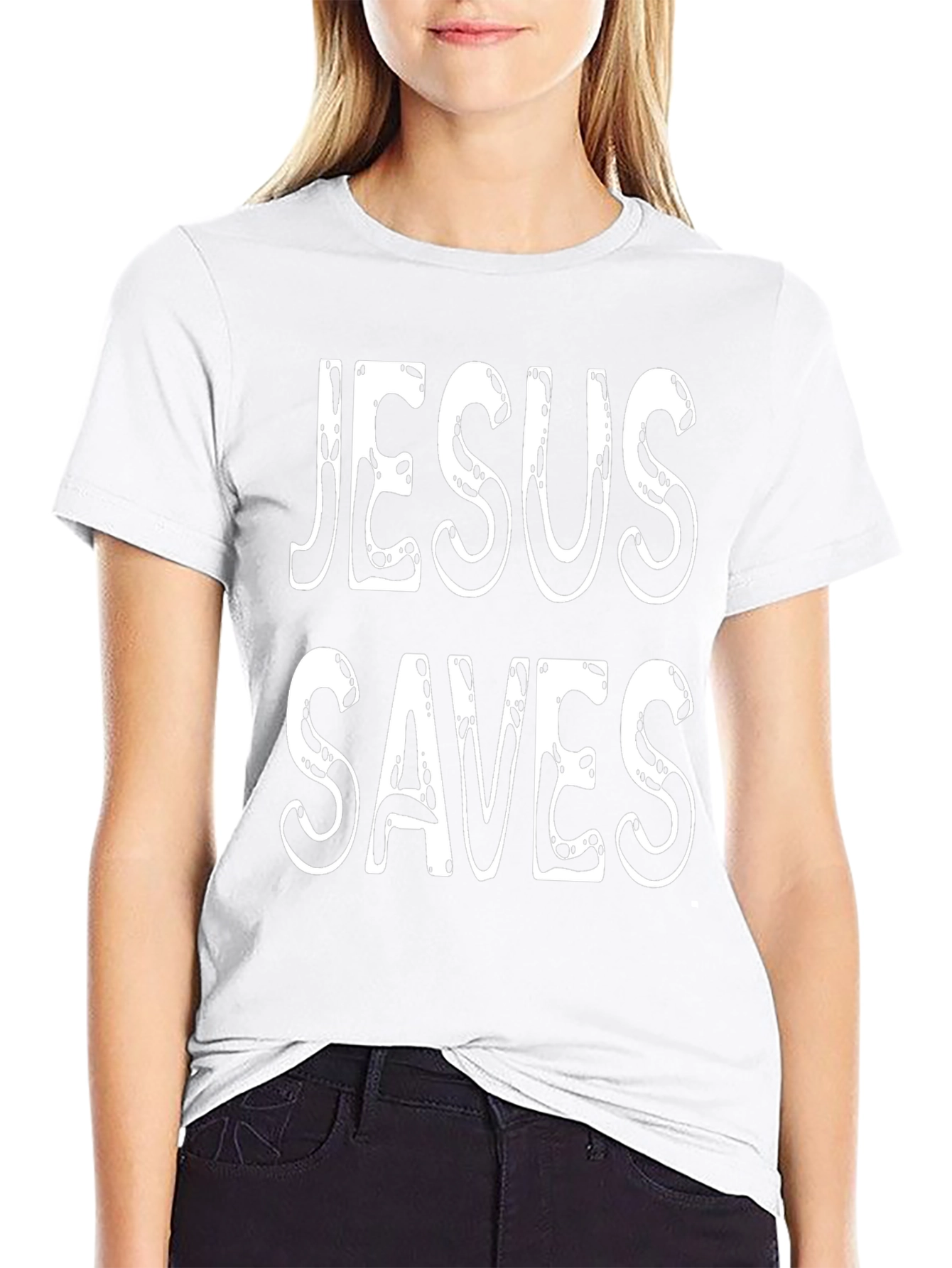 Jesus Saves Graphic T-Shirt - Black