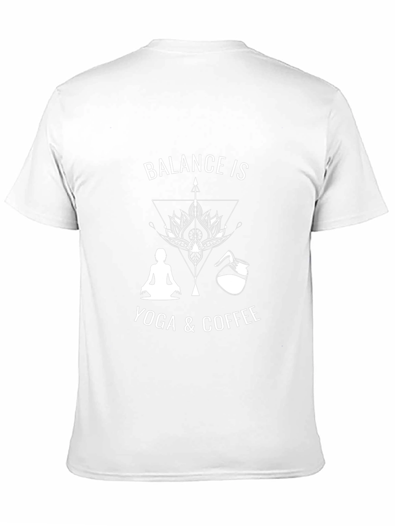 Balance is Yoga & Coffee Black Graphic T-Shirt